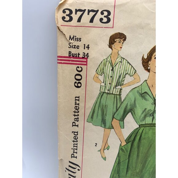 Simplicity Misses Shirt Top Skirt Sewing Pattern Sz 14 3773 - Picture 2 of 4
